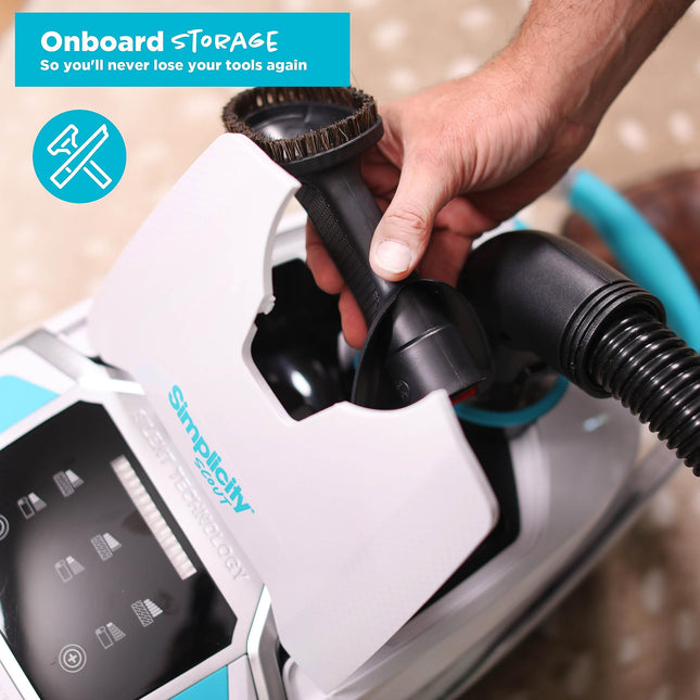 Simplicity Vacuums Scout Canister Vacuum Cleaner, Compact Rug And Wood Floor Vacuum, Household Vacuum Cleaners Feature Extendable Wand And Digital Suction Control