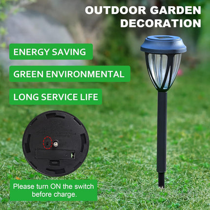 Dynaming 12 Pack Outdoor Solar Pathway Lights, Solar Powered Garden Decorative Lights, Auto On/Off Waterproof Landscape Lighting