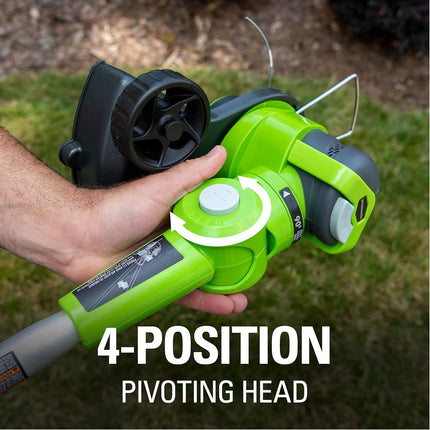 Greenworks 24V 12-Inch Cordless String Trimmer, 2.0 AH Battery Included, ST24B210