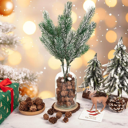 250Pcs Christmas Mini Pine Cones, Small Natural Pine Cones for Christmas Wreath Craft, Tiny Pinecones for Decor Vase Fillers, Thanksgiving, Home Decor