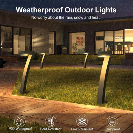 Wdtpro Solar Outdoor Lights Pathway, 6 Pack Bright Outdoor Solar Lights Waterproof, 12 Hrs Solar Garden Lights Decorative, Auto O