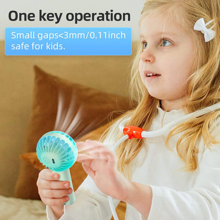 Mini Fan, Mini Handheld Fan, Small Cute Design Portable Fan With 3 Powerful Wind Speed, Battery Operated, Usb Rechargeable, 9 Hou