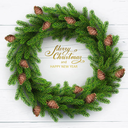 Watayo 8 Pcs Large Artificial Pine Needles Branches- 16" x 7" Christmas Fake Greenery Pine Picks with Pinecone- Faux Pine Leaves Sprigs for Christmas Garland Wreath & Home Garden Decoration