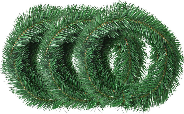 Christmas Garland, Deluxe 54Ft Artificial Non-Lit Soft Green Garlands - Festive Holiday Decor for Indoor and Outdoor Use (54ft)