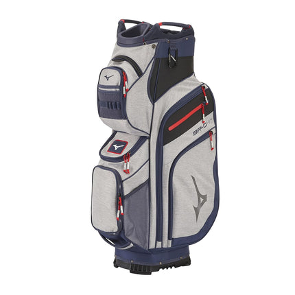 Mizuno BR-D4C Golf Cart Bag | 14 Way Top Cuff | Full Length Dividers | Single Shoulder Strap | Extra Large Insulated Cooler | Rainhood
