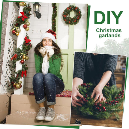 8.8FT Christmas Pine Garland,Deluxe Evergreen Holiday Garland for Indoor/Outdoor Décor, Xmas Decorations for Table, Mantel, Home & Office(300Heads)