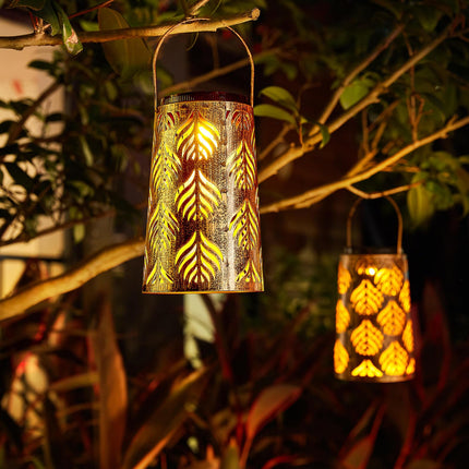 Solar Lanterns Outdoor Waterproof for Garden: Hanging Solar Lights Décor for Outside Patio Yard Porch Walkway