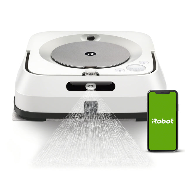 Irobot Braava Jet M6 6110 Ultimate Robot Mop Wifi Connected, Precision Jet Spray, Smart Mapping, Works With Alexa, Ideal For Multiple Rooms, Recharges And Resumes, White, Braava M6