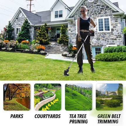 Windpost Electric Weed Wacker,650W Cordless Weed Eater,21V String Trimmers,Weed Wacker Cordless with Battery and Charger for Home Garden, Lawn, Yard, Bush Trimming & Pruning (RED)