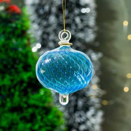Egyptian Red Ribbed blown glass ornaments decorative balls for Christmas tree decorations xmas decorations ideas for home Christmas tree toppers