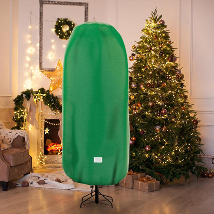 Upright Christmas Tree Storage Cover,Tear Resistant Adjustable 4FT Christmas Tree Storage Bag for Artificial Tree Standing with Ornaments,Fabrics Xmas Tree Cover, Dustproof (Green)