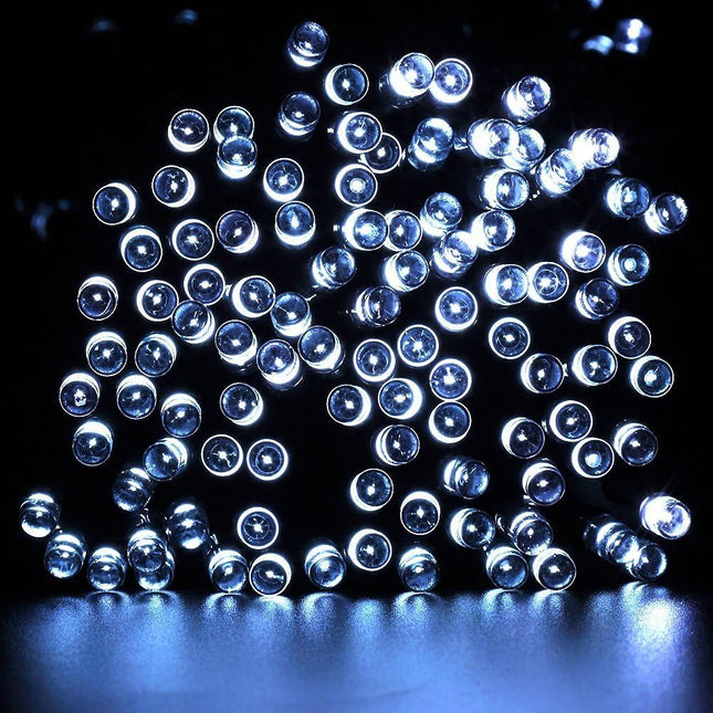 Fairy Lights Outdoor String Lights 33ft 100 LED with Memory Modes Controller, Extendable Christmas Lights Decorations for Wedding, Christmas, Party, Patio, Indoor Outdoor (Black Wire - White)