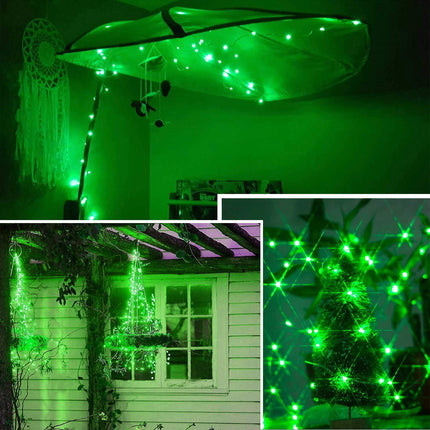 RUICHEN Silver Wire 33 Ft 100 LED USB Fairy String Lights with On/Off Switch (Green)