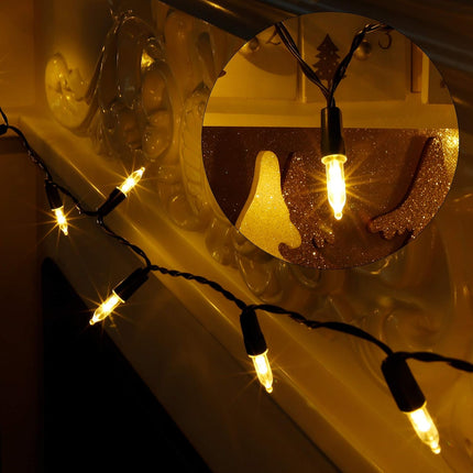Joliyoou 2 Packs 50 LED Warm White Christmas String Lights, 16 Ft Battery Operated Christmas Mini String Lights with 8 Lighting Modes, Indoor Outdoor LED Xmas Fairy String Lights with Timer