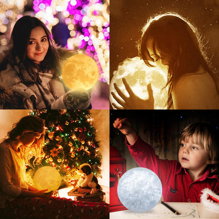 Engraved 3D Moon Lamp for Wife,Personalized 5.9 Inch 3D Printing Moon Light for Wife Valentine's Christmas (for Wife-02)
