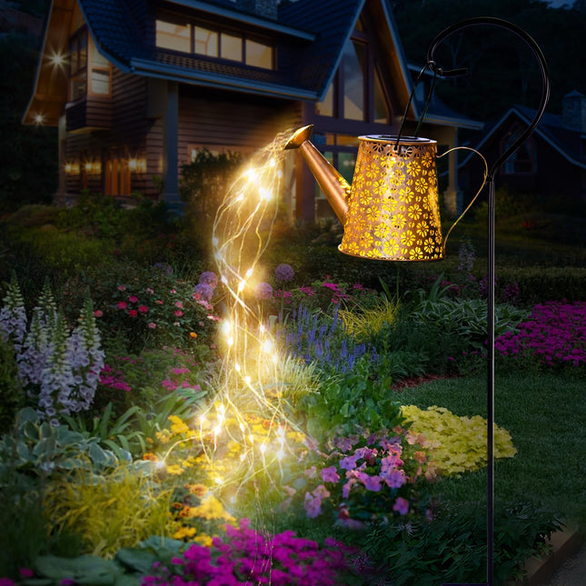 Solar Watering Can Lights,Solar Lights Outdoor Garden Decor,Large Hanging IP65 Waterproof Solar Lantern Landscape Lights Outside Decor for Garden Yard Pathway Christmas s for Mom Birthday