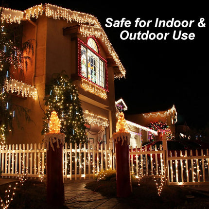 Joiedomi Clear Christmas Lights Outdoor,150 Count Christmas Tree Lights,31.2FT Warm White String Lights with Green Wire,Xmas Decorations for Indoor Party House Garden Yard Home