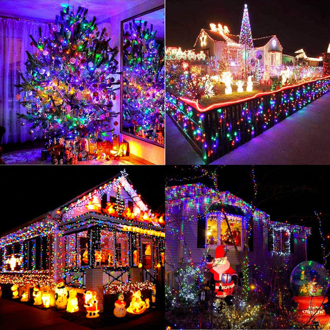 Christmas Lights Multicolor, 75 Ft 200 LED Christmas String Lights Connectable, 8 Modes, Timer, Waterproof Fairy Twinkle Lights for Christmas Party, Garden, Patio, Home, Holiday, Xmas Tree Decorations