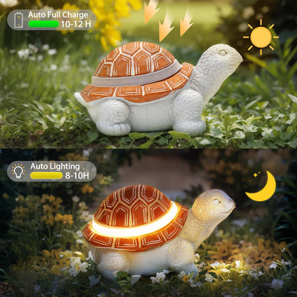 Outdoor Solar Garden Statue Lights with LED Lights, Christmas & Birthday s for Women, Garden Statues for Yard Decor, Turtle