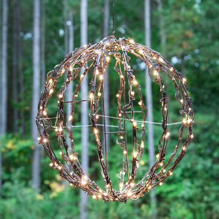 Elf Logic 16” Outdoor/Indoor LED Christmas Light Ball. Durable, Waterproof, Long-Lasting, Lightweight Bright Light Ball. Warm LED Lights for Holiday Decor, Patio, Wedding Decor