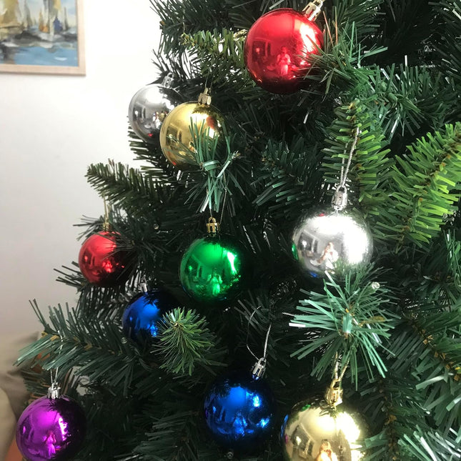 KTKDE Christmas Balls Decoration 36 Pcs/2.36in Christmas Tree Decorations Shatterproof Hanging Christmas Ornament Balls for Holiday Wreath Xmas Tree Decor Colorful Ball for Party Event