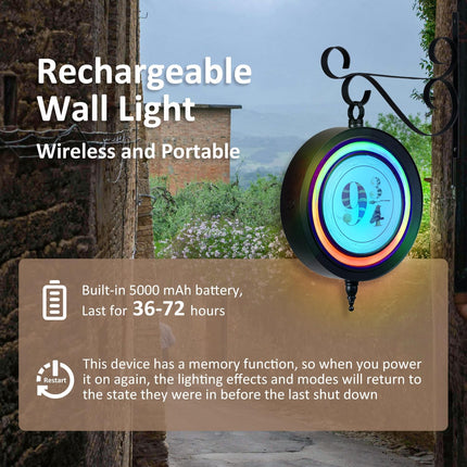 Wizard Decorations Night Lights: Platform 9 3/4 Sign Rechargeable Wall Lights Dimmable RGB Night Light Battery Wall Sconce Potter Fans Christmas Children‘s Day Birthday Movie Fans Magic Lamp