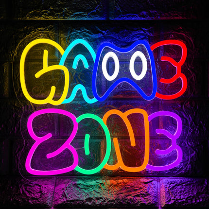 Game Zone Neon Sign, LED Gamer Neon Signs for Room Decor, Dimmable Gaming Light up Sign for Teens, Boys, Kids, Birthdays, Christmas, Video Game Decor s for Wall, Bedroom(Game Zone)