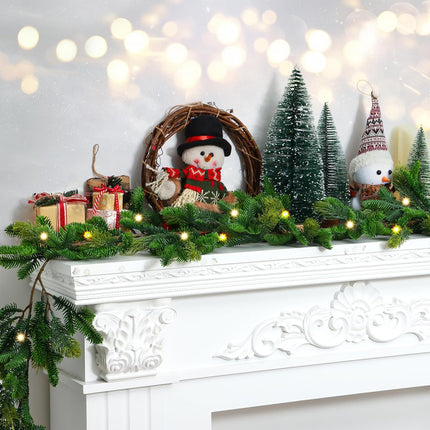 CEWOR 6FT Christmas Garland 100 LED Artificial Pine Garland, Arctic Spruce Christmas Greenery Garland for Winter Holiday Indoor Outdoor Christmas Decor