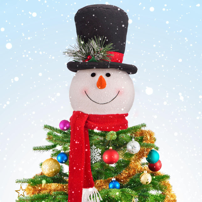 Christmas Tree Topper Snowman Hugger Santa Christmas Tree Topper Xmas Holiday Winter Wonderland Party Year Decoration Ornament Supplies