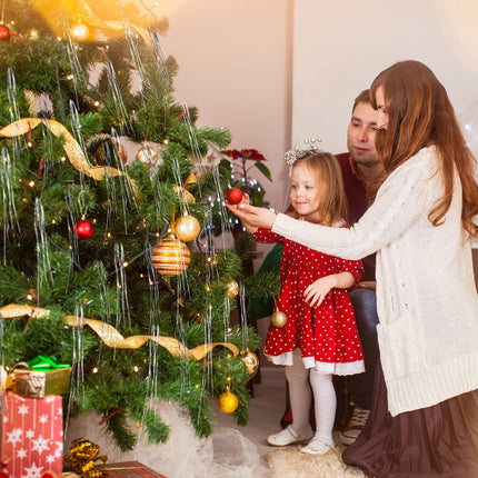 14000 Piece Christmas Icicle Tinsel Foil Fringes Tinsel Birthday Tinsel Curtain Strand Icicle Tinsel Christmas Tree Tinsel Decoration for Christmas Holiday Decor Birthday Supplies (Silver)