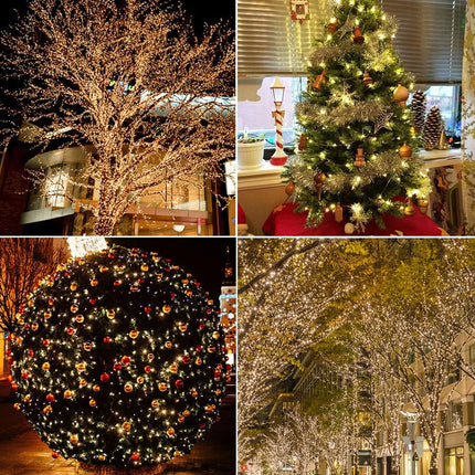 Fairy Lights Plug in,200FT 600 LEDs Waterproof String Lights,LED Lights Stirp with Remote 8 Modes for Indoor Outdoor Christmas Wedding Birthday Patio Garden Decoration,Warm White