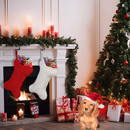 Christmas Stocking Holders with Scratch Protection for Fireplace Mantle, 5 Pack Christmas Stocking Holder for Christmas Stockings Filled with s, Christmas Decoration Supplies (Black)
