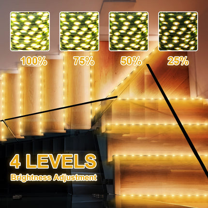 394 FT 1000 LED Christmas Lights Outdoor Waterproof Christmas Tree Lights with Remote Timer 8 Modes Green Wire Plug Fairy Lights Indoor Twinkle String Lights Xmas Decorations (Warm White)