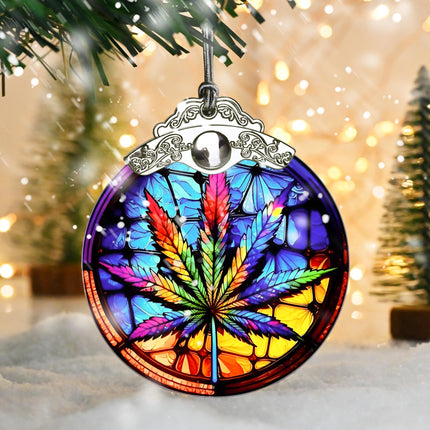 Maple Leaf Ornament Glass Hanging Ornament for Christmas, Thanksgiving, Birthday, Holiday Decorations and Xmas s Ideas