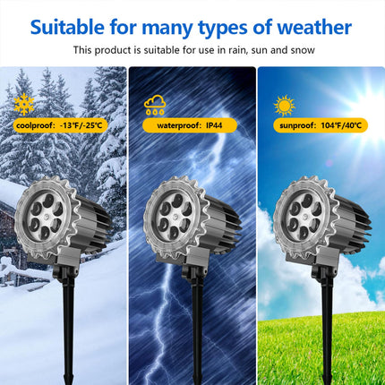 Christmas Snowflake Lights,d 9W High Brightness Led Snowflake Projector Lights Outdoor,Waterproof Snowfall Projector Lights for Xmas,Party,Wedding,Holiday Decor