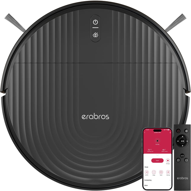 Rs1 Robot Vacuum Cleaner Tangle Suction 140Min Runtime Automatic Recharge Robotic Vacuums, Remoteappalexagoogle Control, Schedule Cleaning, Good For Pet Hair, Hard Floors, Carpets