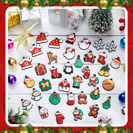 Syhood 63 Pcs Mini Christmas Tree Ornaments Set Mini Christmas Tree Decoration Gadget Small Tree Skirt Christmas Tree Star Topper Miniature Christmas Hanging Ornament with Light for Holiday Xmas Tree