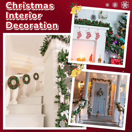 6 Pcs 100 ft Christmas Garland Artificial Greenery Garland 3.5 Inches Wide Pine Garland Soft Garland Christmas Decorations for Tree Stair Indoor Outdoor Fireplaces