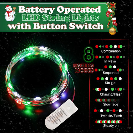 Merry Birthday Banner with Light, Christmas Birthday Party Decorations with 8 Modes Flashing String Lights for Kids Birthday Party Decorations, Christmas Birthday Garland Wall Fireplace Home Decor
