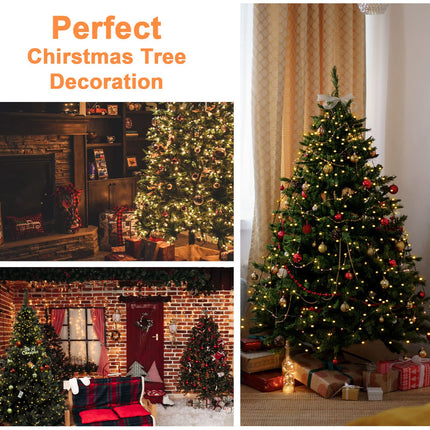 BOLWEO Christmas Tree Lights, 592LED 16 Lines Christmas Lights for Tree 8 Modes for 8ft-10ft Christmas Tree, UL Indoor Outdoor Christmas Decorations 16 9.8ft Drops Warm White