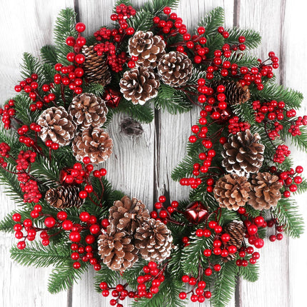 YIYA 36 Pcs Christmas Holly Berries Artificial Red Berry Stems Christmas Berry Stem for Wreath Decorations Christmas DIY Crafts Decoration Christmas Tree Ornaments