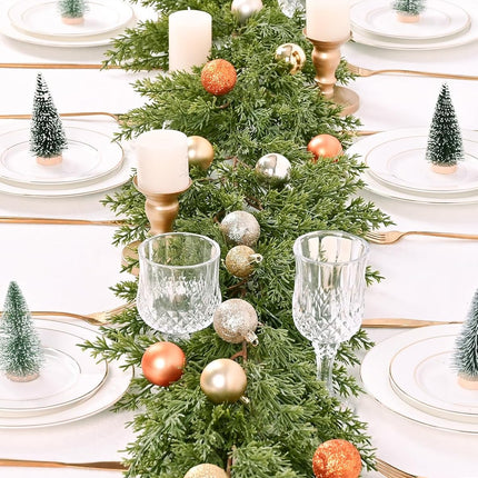 Artiflr 6FT Pine Christmas Garland, Artificail Greengery Garland Indoor Outdoor Garden Gate Home Decoration for Winter Holiday Year Decor