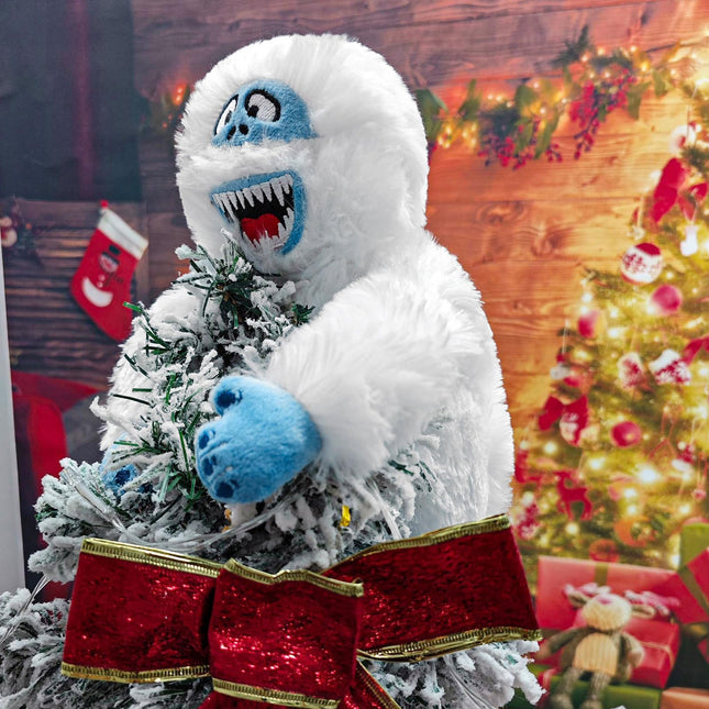 Christmas Tree Topper, Funny Monster Christmas Tree Hugger Abominable Snowman Christmas Tree Ornament Xmas Tree Topper(2Snowman, 9 inch)