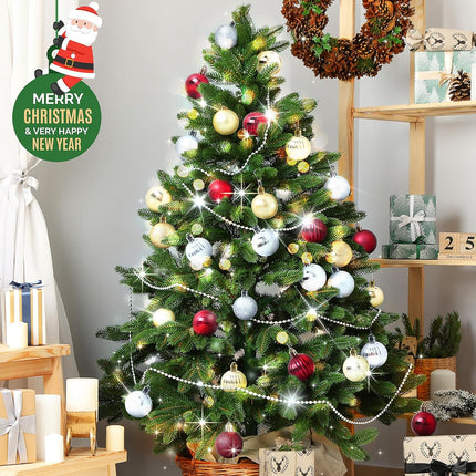 Christmas Ornaments, 36 Packs 1.57 Inch, Red Christmas Ball Decorations Ornaments for Xmas Tree, Wreath Decor Ornaments, Shatterproof Plastic Bulbs