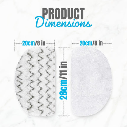4 Pack Steam Mop Pads For Bissell Powerfresh Steam Mop 1940 1440 1544 1806 2075 Series, Model 19402 19404 19408 19409 1940A 1940F 1940Q 1940T 1940W B0006 B0017, Reusable Cleaning Pad 2+2