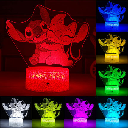 Stitch Night Light,Stitch Lamp with Remote & Smart Touch 16 Colors Changing Dimmable Anime Table Lamp, as Perfect Birthday Xmas Stitch s for Boys and Girls