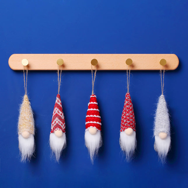 10PCS Handmade Hanging Ornaments for Christmas Tree Decorations,Mini Indoor Gnomes of Year Valentine's Day Decor Plush Set for Holiday Year Valentine's Day, Santa Elf for Home Decor