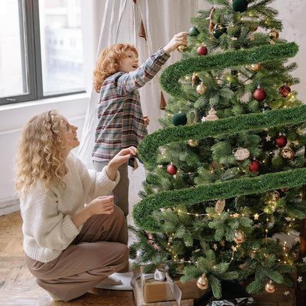 Deluxe 54Ft Artificial Non-Lit Soft Green Garlands - Festive Holiday Decor for Indoor and Outdoor Use Christmas Garland
