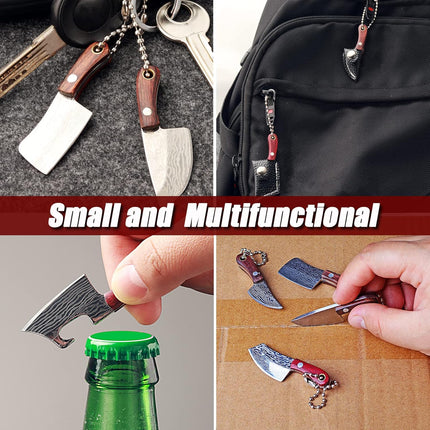 10 Pcs Mini Knife Set,Mini Knife Quxozhlu Mini Knife Keychain Tiny Knife Edc Mini Knives Butcher Mini Cleaver Mini Pocket Chef