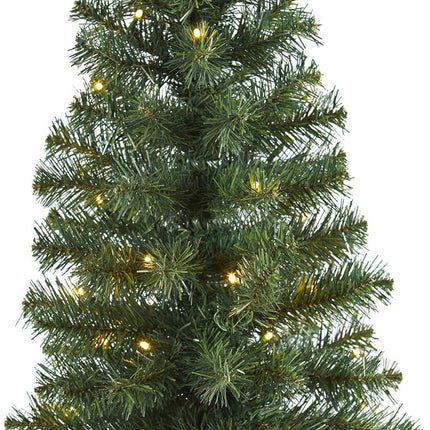 Nearly Natural 2ft. Green Artificial Christmas Tree with 35 LED Lights and 72 Bendable Branches